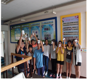 무궁화 교육 시범학교 논산 광석초등학교의 학생들