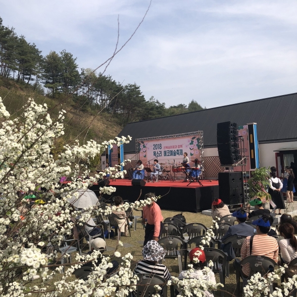 금산 '리누갤러리' 정원에서 축제하는 모습