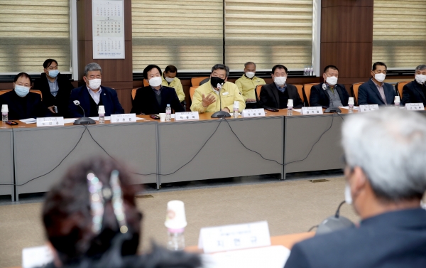 안흥진성 태안3대대 토지반환 범군민 추진운동 협의 회의 모습
