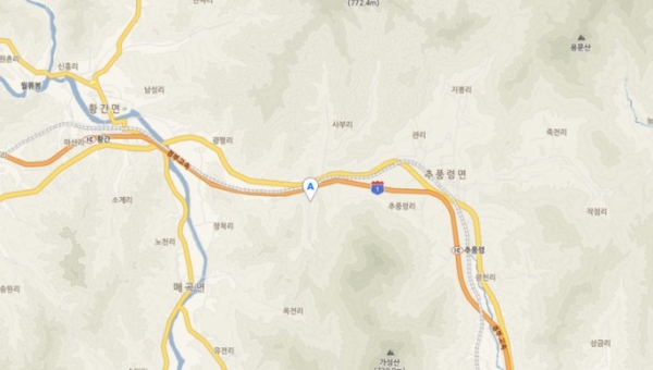 '라온제나펜션'은 자동차로 대전에서 3-40분이면 가능한 가까운 거리에 있다.