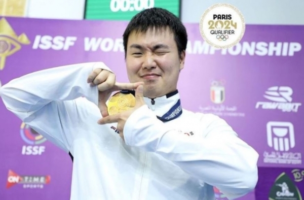25m 속사권총‘ 금메달을 획득한  이건혁 선수