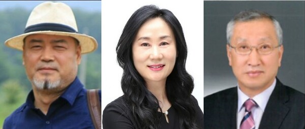 충남도 문화상 수상자로 선정된 박진균, 김가연, 안재근 씨(왼쪽부터).