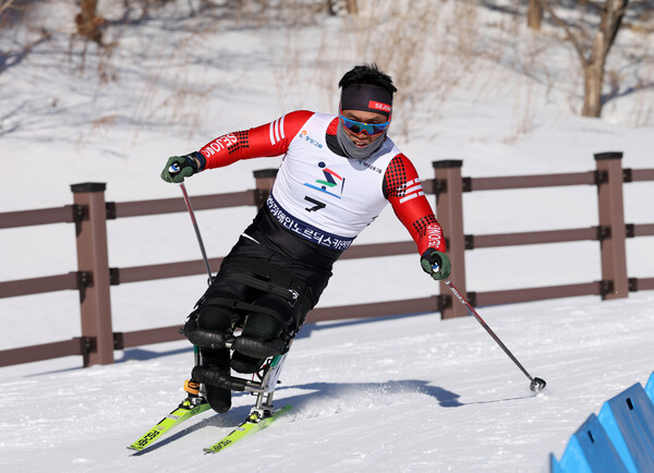 신의현 선수, 크로스컨트리스키 경기모습