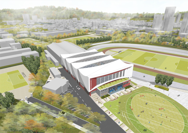 음성종합운동장 실내테니스장 건립 조감도.