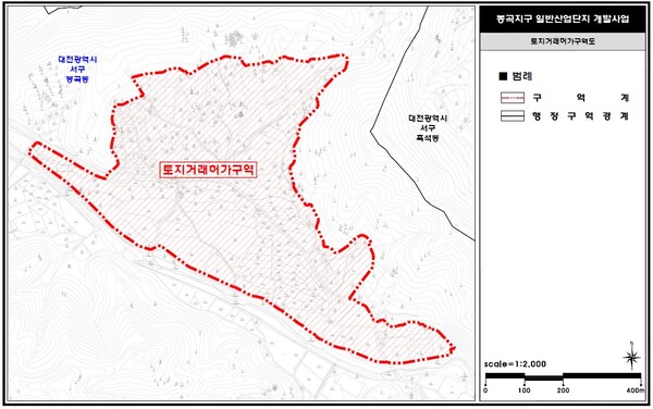 봉곡지구 일반산단 개발사업도.